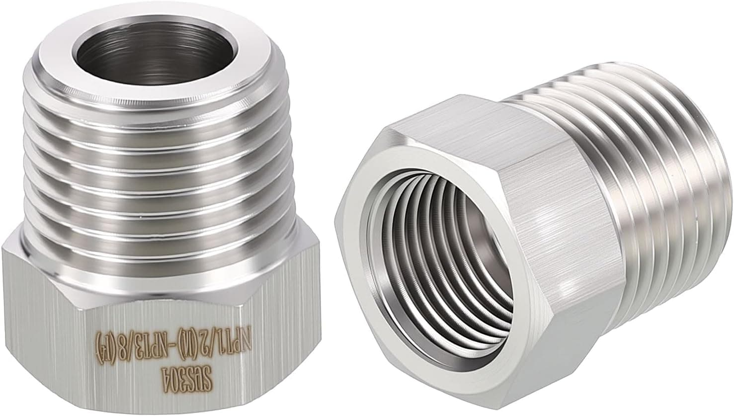 1/2 inch male NPT to 3/8 inch female NPT reducers, 2 pack