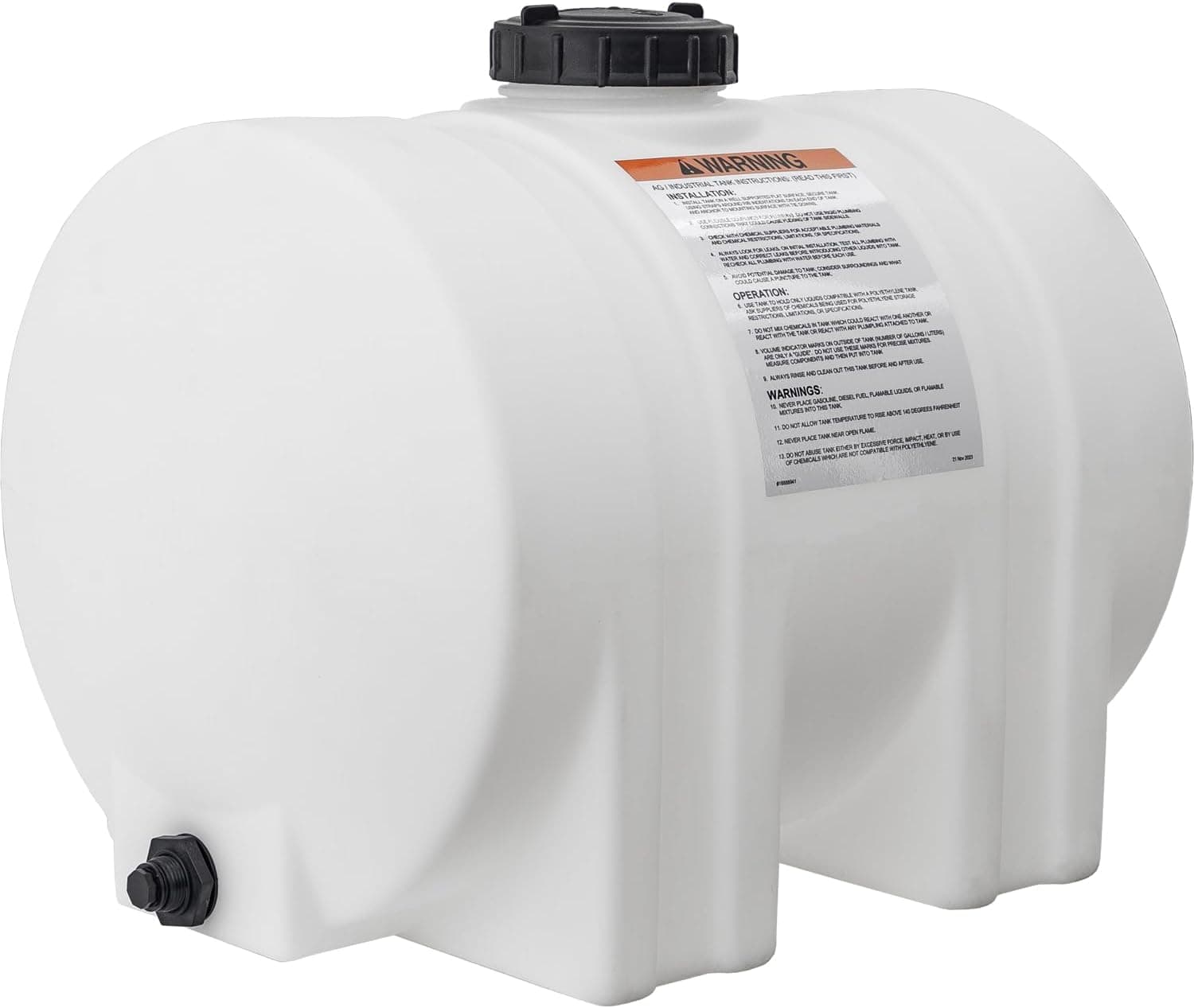 35 gallon round chemical tank for a 12V soft wash system