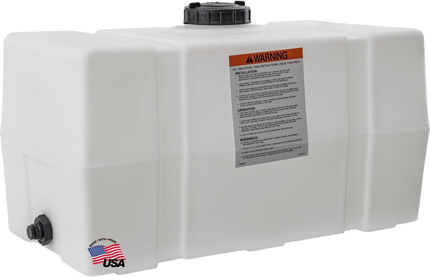 50 gallon chemical tank for a 12V soft wash system